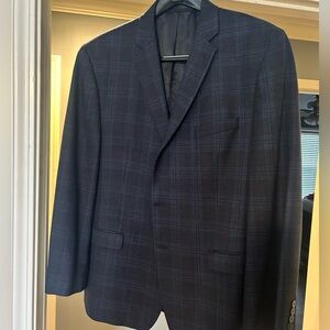 Calvin Klein Men’s Blue Plaid Sport Coat 46R